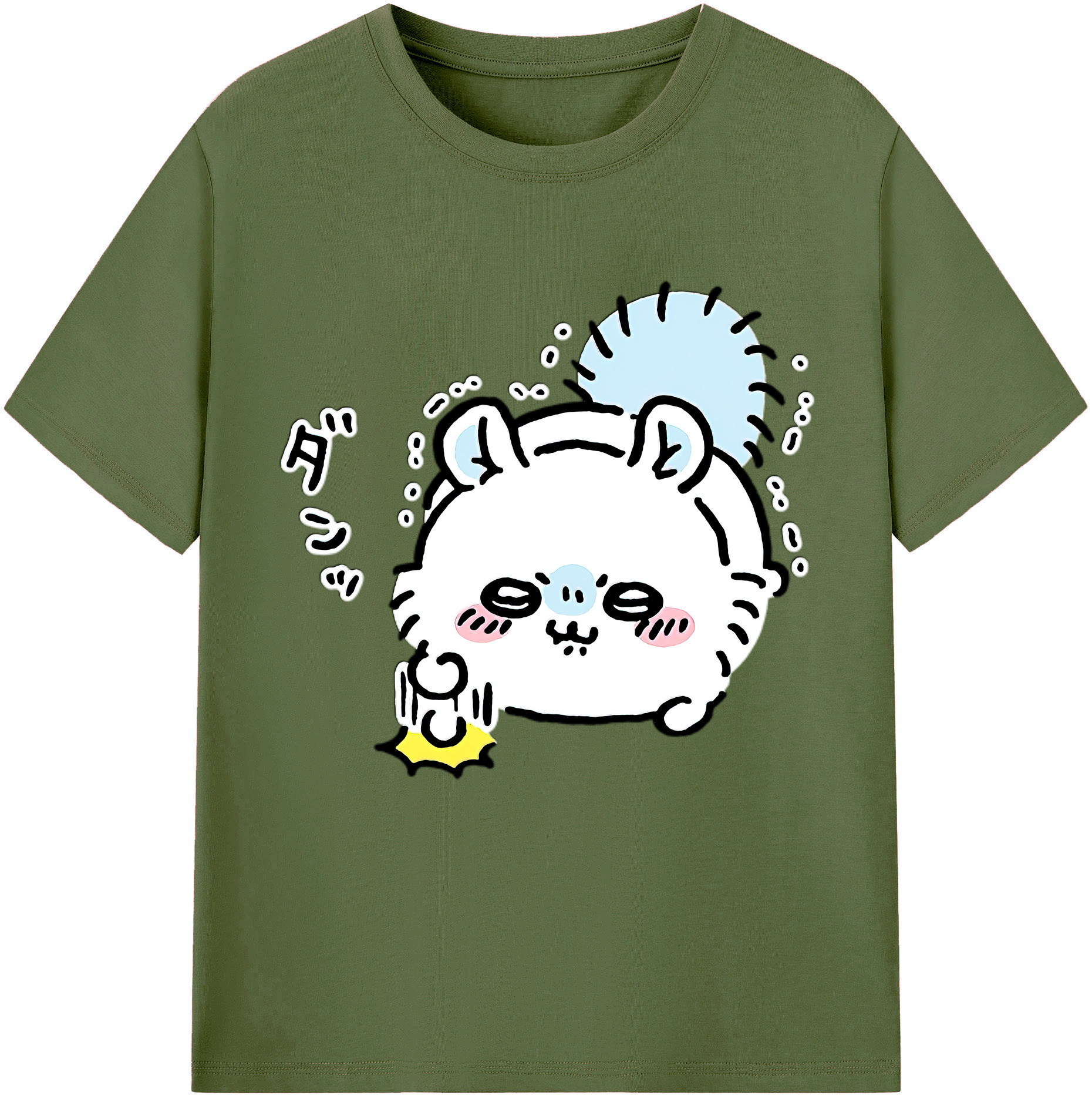 （画像用） ちいかわ モモンガ Chii-kawa Momonga 綿100％半袖Tシャツ（フロントプリント）